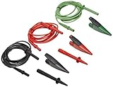 Fluke TL1550B 3 Piece Test Lead Set with Alligator Clips, 5000V DC Voltage, 20A Current, 103-25/128"