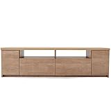 LOWYA (ロウヤ) テレビ台 テレビボード 国産 木目調 エンボス加工 テレビボード 幅157cm ナチュラル