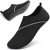 [SIXSPACE] マリンシューズ メンズ ウォーターシューズ レディース アクアシューズ フィットネスシューズ アウトドアシューズ 23.5 cm 柔軟 超軽量 通気性 ブラック