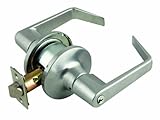 Design House 701847 C-Series 2-Way Latch Entry Door Handle, Adjustable Backset, Satin Chrome Finish 