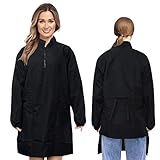 [Gliitatu] 女性のための犬のグルーミングスモック ペット美容師作業服ナイロンエプロン スモックポケット付き (M)