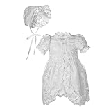 Hanakimi赤ちゃん洗礼式とbeptism Bonnetsドレスハンドメイドxlf16001 US サイズ: S カラー: ホワイト