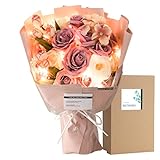 La Muse Floral ソープフラワー 花束 ソープフラワー ギフト LED ライト付き フラワーソープ ギフト 誕生日 記念日 敬老の日 US-006 (濃ピンクMIX)