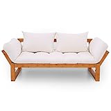 ソファ ソファーベッド 2人掛け 北欧デザイン リクライニング 天然木フレーム ストレートタイプ ハニー×ベージュ