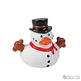 Snowman Rubber Ducky Duckies Ducks - 12 ct [並行輸入品]