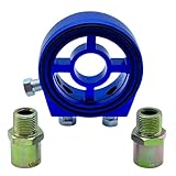 TIGRE BLANC 汎用 オイル ブロック アタッチメント 油温計 油圧計 センサー サンドイッチ エレメント オート ゲージ ボルト 2本付 青 ブルー [並行輸入品]