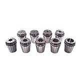 9個　ER25 スプリング コレット フライス 工具 ステンレス鋼 材料 4-20mm