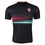 Ronaldo # 7 Portugal AwayブラックKids Soccer Jerseyキットwith Free Shortsユースサイズ S ブラック