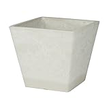 ホワイエ リサイクルプラスチック SKスクエアポットM 20xH18 ミルキー 3d50021ML