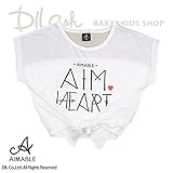 (エマーブル) AIMABLE半袖プリントＴシャツ/夏 100 オフホワイト