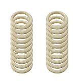 Lovoski DIY素材　木製　リング　ネックレス作り　ブレスレット　工芸品　装飾品　35/65mm選択可 - ナチュラル(10個入り), 65mm