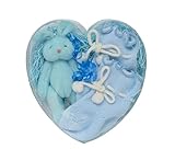 DinDon ベビー靴下セット ディアーエンジェルバニー&ソックスセットボンボン 0-3M ブルー #61241