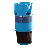 多機能カーカップホルダードリンクボトルホルダーストレージ(ブルー)