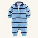 【並行輸入】RALPH LAUREN(ラルフローレン) ベビー　長袖ラガーロンパース 9ｍ（70サイズ）