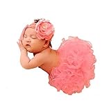 CX-Queen? Baby Photography Prop Infant Lovely Costume TuTu Dress Flower Headband Set [並行輸入品]