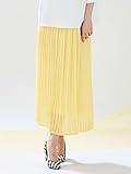 ANGELIEBE エンジェリーベ マタニティ スカート シフォン プリーツスカート 妊婦服 産前 産後 裏地付き フリー イエロー 22529 22529200
