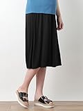 犬印本舗 Fairy フェアリー マタニティ パンツ 涼感ギャザー ガウチョ 妊婦服 産前 産後 M ～ L ブラック 21880 21880102