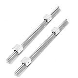 KHJK リニアモーションガイド SBR12/16/20mm リニアガイドレール 2個 SBR16/12/20 長さ200 300 500 1500mm リニアレール SBR12UUベアリングブロック付き CNC 3Dパーツ CHFENG-G