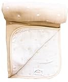 【全5カラー】綿100％ 6重ガーゼロングフェイスタオル(45×100cm) 水玉ガーゼ　ドット柄／キャメル