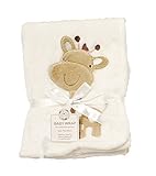 Supersoft Superior Quality Luxurious Cream With Cheeky Giraffe Pram/Crib Blanket by Pram Blanket