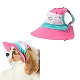 【LIFELIKE公式】ビタミンカラーハットS M L 被り物 犬 かぶりもの 帽子 ハット ツバ 中型犬 小型犬 パピー 春夏 春 夏 カラフル ビタミンカラー 日よけ 白内障予防 ペットグッズ ペット グッズ ライフライク (ピンク, L)