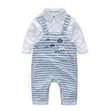 Linyuan ファッション Baby Boys Handsome Cotton T-shirt and Bib Overall Short Toddler Outfit 2-Pcs Set セット