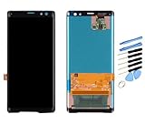 YQZ Xperia XZ3 H9436 H8416 H9493 修理交換用フロントパネル LCD タッチパネル 液晶パネル（フロントガラスデジタイザ）修理工具セット付き (ブラック)