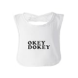 365 Printing Okey Dokey White Baby Bib Cute Graphic Gift Ideas For Baby Birthday