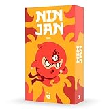 NinJanカードゲーム - ペースの速い戦略ゲーム、忍者をテーマにしたロックペーパーはさみバトル、子供と大人向けの楽しいファミリーゲーム、対象年齢7歳以上、2~5人用、15分間のプレイ時間、Helvetiq製