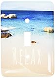 3dRose lsp_151391_1 Relax Positive Affirmations Inspiring Motivational Word Beach Photography Calm O