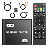 4kメディアプレーヤー HDプレイヤー フルHD【H.265/HEVC/VP9対応】mp4プレーヤー USBメモリ/SDカード/外付けHDDテレビで再生 1080p 自動再生 スライドショー コンパクト 日本語化 家庭用 店頭用 デジタルサイネージ 4KHDMIケーブル＆IRリピーター付属