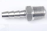 「ノーブランド」バー生産３１６ステンレススチール バーブ カプラ/コネクタ フィッティング継手3/16" Hose ID x 1/8"Male NPT （5個入）