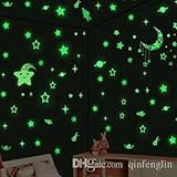 の暗い星ステッカーデカール赤ん坊の子供のベッドルームホームステッカーインテリアホットセールで家の装飾 1000 PC / 家壁天井グローの 1 ロット