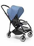 Bugaboo Bee 3 Black Frame Stroller With Grey Melange Seat (Ice Blue) by Bugaboo [並行輸入品]