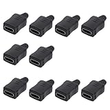 xiwai 10セット DIY 4ピン USB 2.0 Type C メスソケットコネクター SMTタイプ PCボード&ハウジング & 3.0mm SR付き