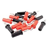 uxcell バナナプラグ バナナジャックプラグ ケーブルコネクタ オーディオスピーカー レッド ブラック 16個 4mm