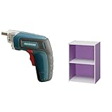 『電動ドライバー 充電式 RD110-G グリーン』と『カラーボックス デザイン 2段 幅41.5×奥行29×高さ59.5cm パープル DCX-2』のセット