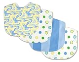 Trend Lab Dr. Seuss 4 Piece Bib Set, Oh! the Places You'll Go! Blue by Trend Lab