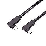 Mauknci 両端 l字 Type C to Type C ケーブル 0.6m PD対応 USB 3.1 Gen2 100W/5A USB-C PD E-Marker ケーブル 5a 急速充電