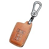 適合トヨタ ヴォクシー 80 ノア80系 キーケース スマートキーホルダー シエンタ 170系 本革キーカバー エスクァイア 新型ヴェルファイア 30系 新型アルファード 30系 新型シエンタ牛革 レザー キーケース(ブラウン)