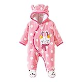 Zhhlinyuan Fashion Baby Kids Animal ブレーク Jumpsuit Bodysuit Flannel Clothes