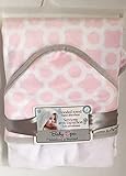 Baby Spa Pink & White Hooded Bath Towel by Blankets and Beyond