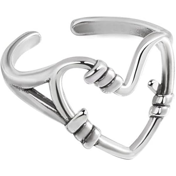 Amazon | [AREUM] ハートモチーフ リング 指輪 TXT ヨンジュン着用