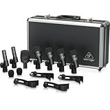 Behringer ドラムマイクセット 7本セット ラージダイアフラムダイナミックマイク/パーカッションマイク/オーバーヘッド用ステレオマッチドコンデンサーマイク キャリングケース マイクスタンドアダプター付属 BC1200 ブラック