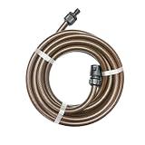 延長 ホース ジョイント付 ブラウン 内径12mm × 5m 10m 20m 30m 外径 17mm 園芸 耐圧 洗車 畑 散水 屋外 水やり ガーデニング ガーデン (ブラウン：10mメスメス)