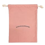 OCEAN＆GROUND オーシャンアンドグラウンド コットン巾着 中 ライトピンク