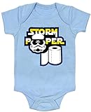 Kiditude Storm Pooper面白いベビーボディスーツロンパース(ブルー) カラー: ブルー