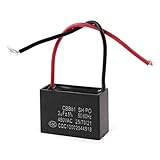 TOOGOO AC 450V 2uF 50/60Hz 黒　CBB61　モーターコンデンサ