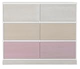 大川家具 nakakei チェスト ダイス 90cm幅3段 ピンク 220251