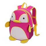 新しい男の子の女の子のバックパックペンギンの漫画のかわいい女子高生のモップのためのスクールバッグ高品質の綿